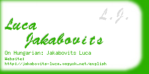 luca jakabovits business card